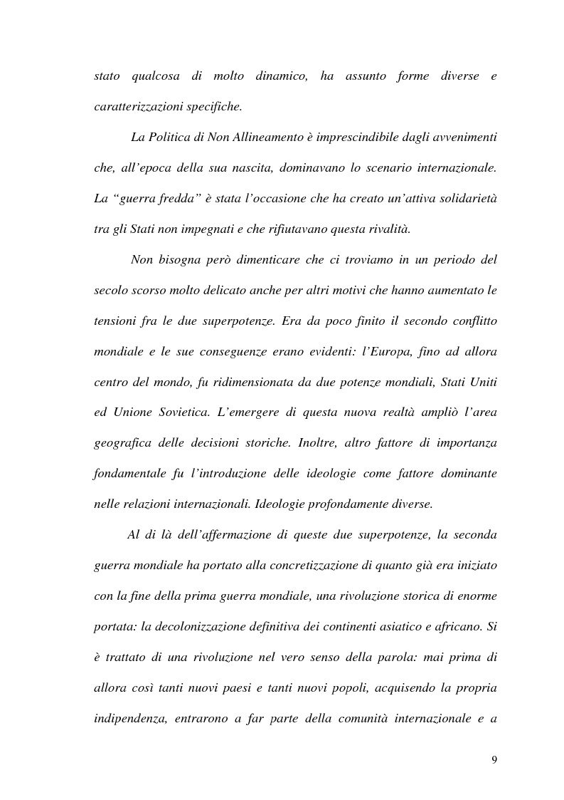 Anteprima della tesi: Gli Stati dell'Africa Sub-Sahariana e la politica del non allineamento: dall'indipendenza alla caduta del muro di Berlino, Pagina 2