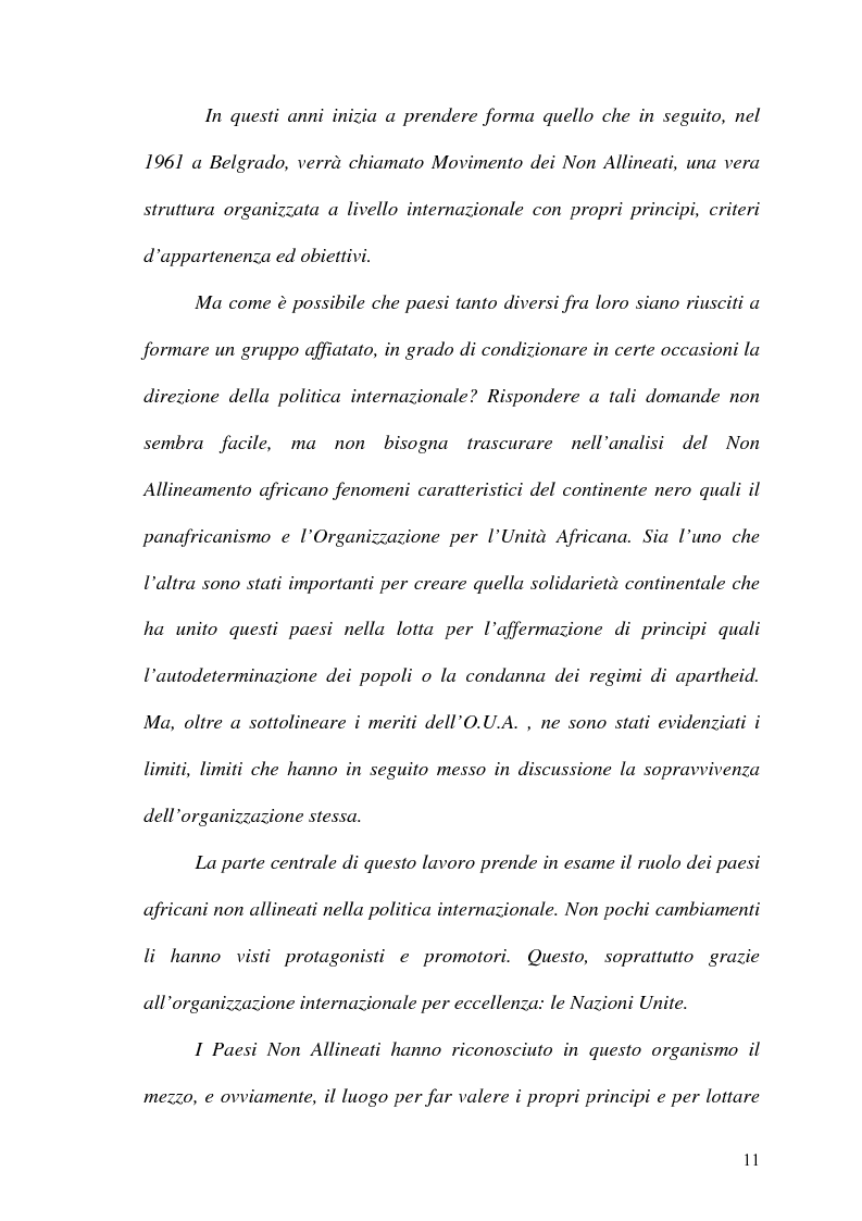 Anteprima della tesi: Gli Stati dell'Africa Sub-Sahariana e la politica del non allineamento: dall'indipendenza alla caduta del muro di Berlino, Pagina 4