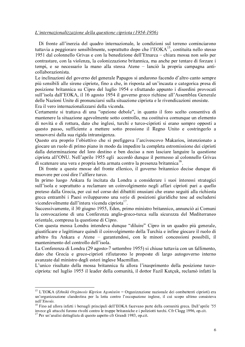 Anteprima della tesi: Storia diplomatica della questione cipriota e sua incidenza sui rapporti euro-turchi, Pagina 11