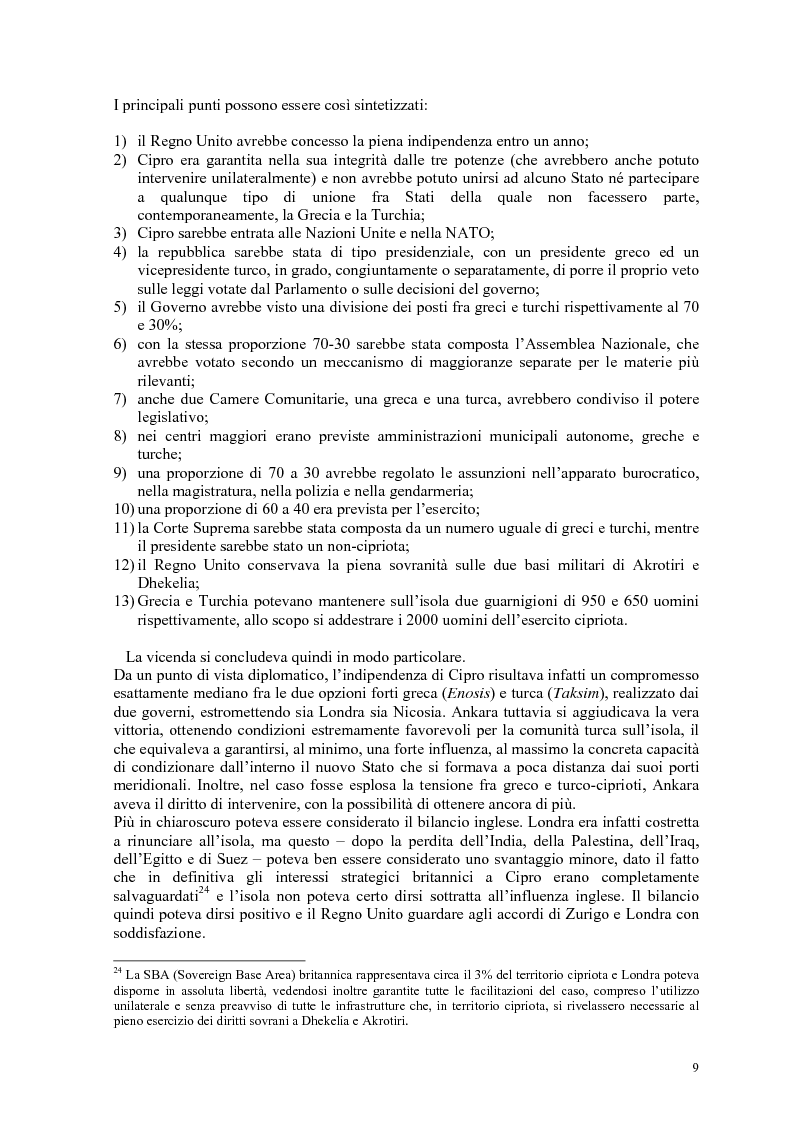 Anteprima della tesi: Storia diplomatica della questione cipriota e sua incidenza sui rapporti euro-turchi, Pagina 14