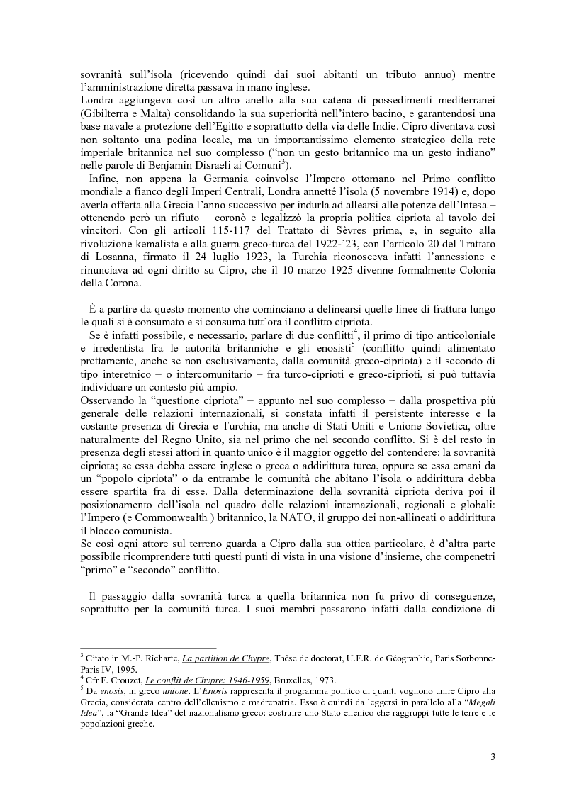 Anteprima della tesi: Storia diplomatica della questione cipriota e sua incidenza sui rapporti euro-turchi, Pagina 8