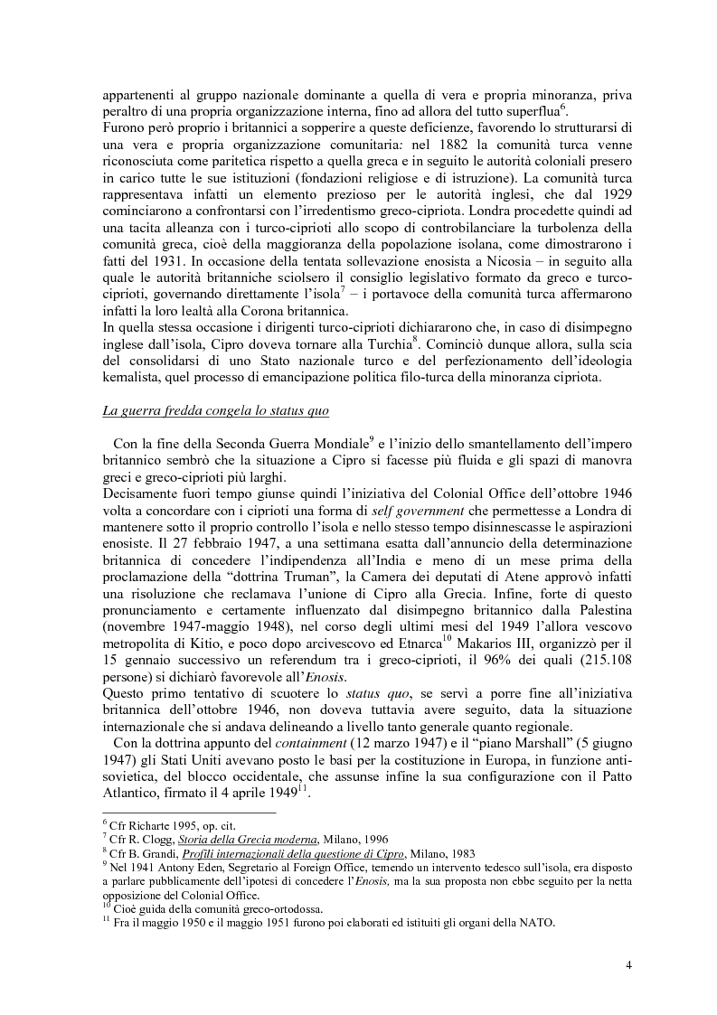 Anteprima della tesi: Storia diplomatica della questione cipriota e sua incidenza sui rapporti euro-turchi, Pagina 9