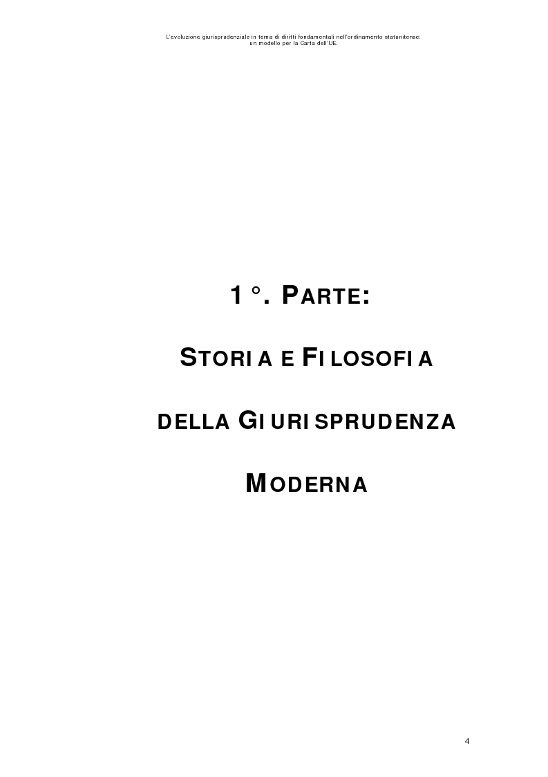 Anteprima della tesi: L’evoluzione giurisprudenziale in tema di diritti fondamentali nell’ordinamento statunitense: un modello per la carta dell'UE., Pagina 3