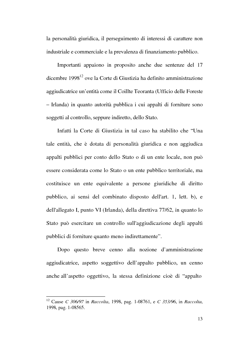 Anteprima della tesi: La normativa comunitaria in materia di appalti pubblici, Pagina 10