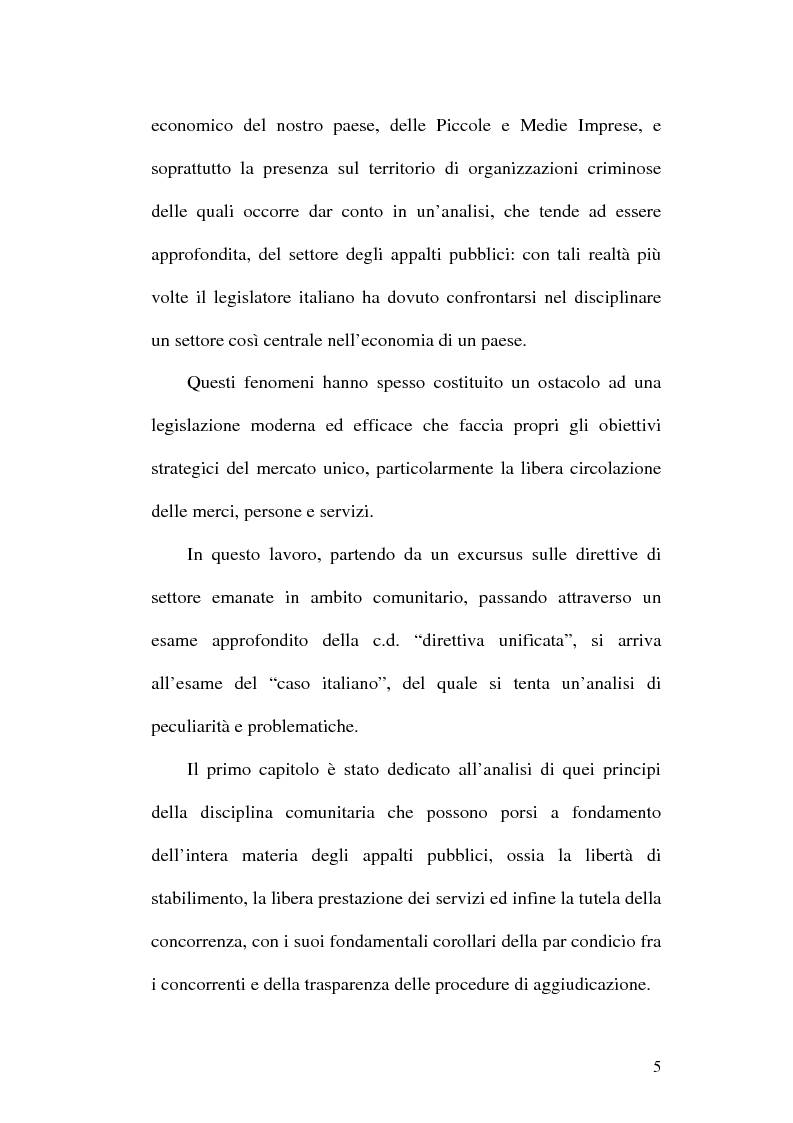 Anteprima della tesi: La normativa comunitaria in materia di appalti pubblici, Pagina 2