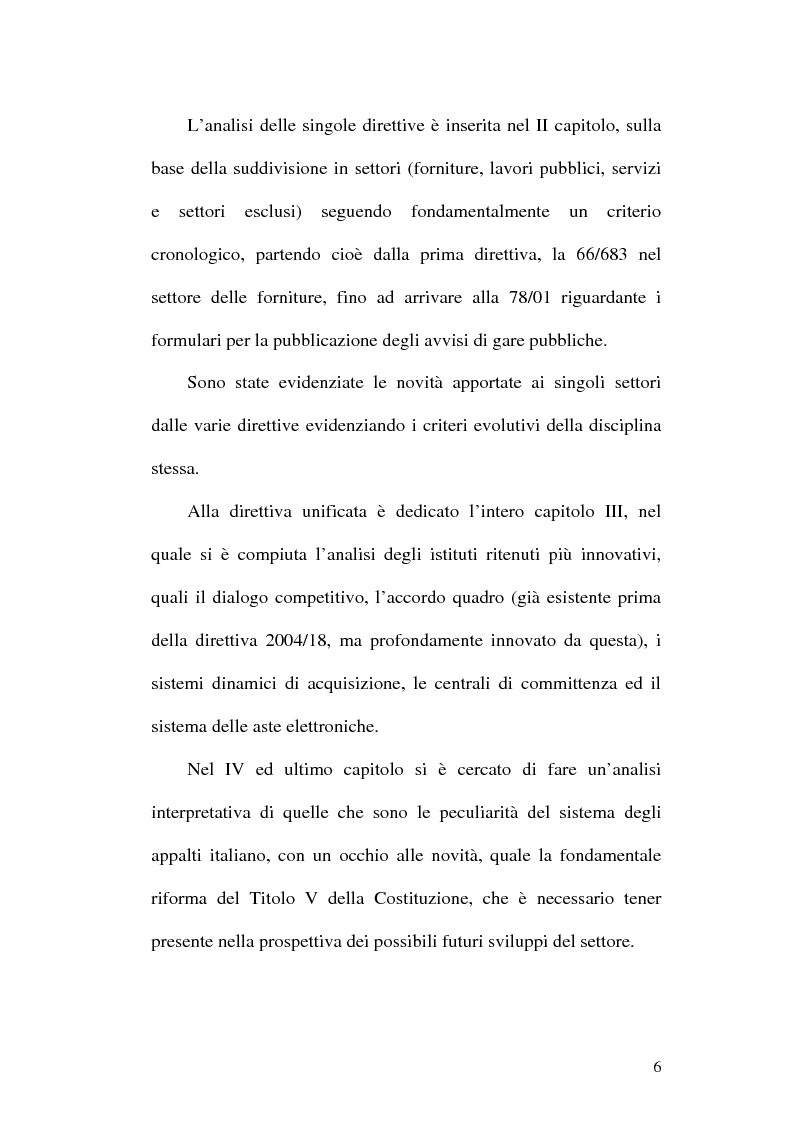 Anteprima della tesi: La normativa comunitaria in materia di appalti pubblici, Pagina 3
