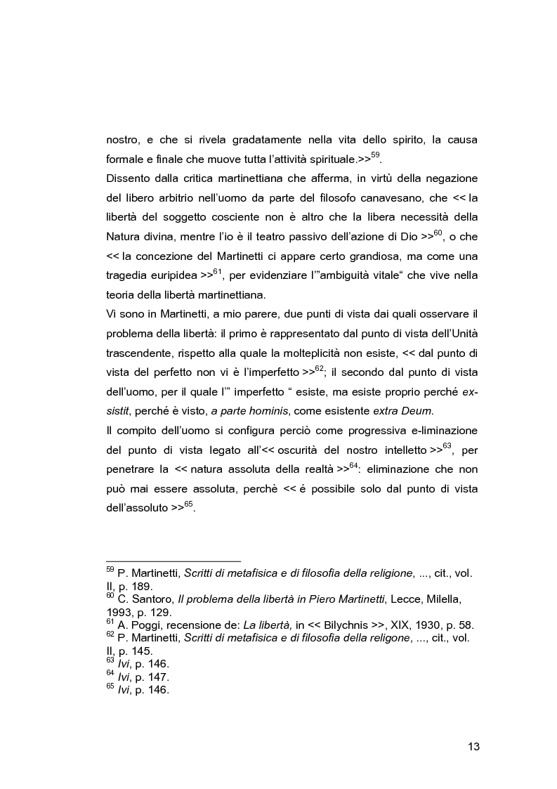 Anteprima della tesi: Il problema della libertà in Piero Martinetti, Pagina 13
