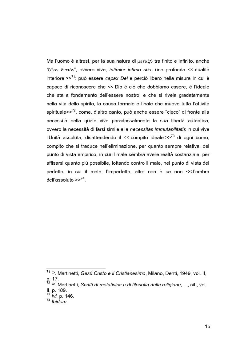 Anteprima della tesi: Il problema della libertà in Piero Martinetti, Pagina 15