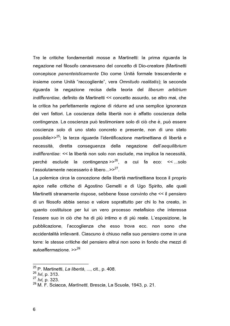 Anteprima della tesi: Il problema della libertà in Piero Martinetti, Pagina 6