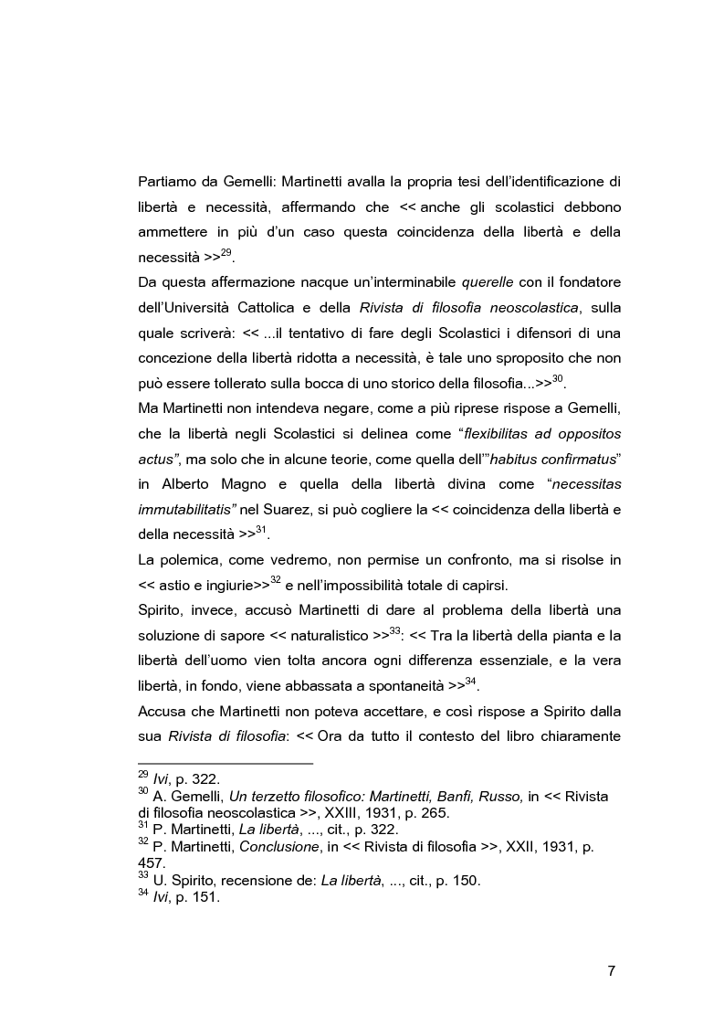 Anteprima della tesi: Il problema della libertà in Piero Martinetti, Pagina 7