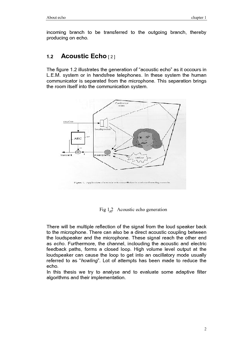 Anteprima della tesi: The Removal of Acoustic Echo, Pagina 5