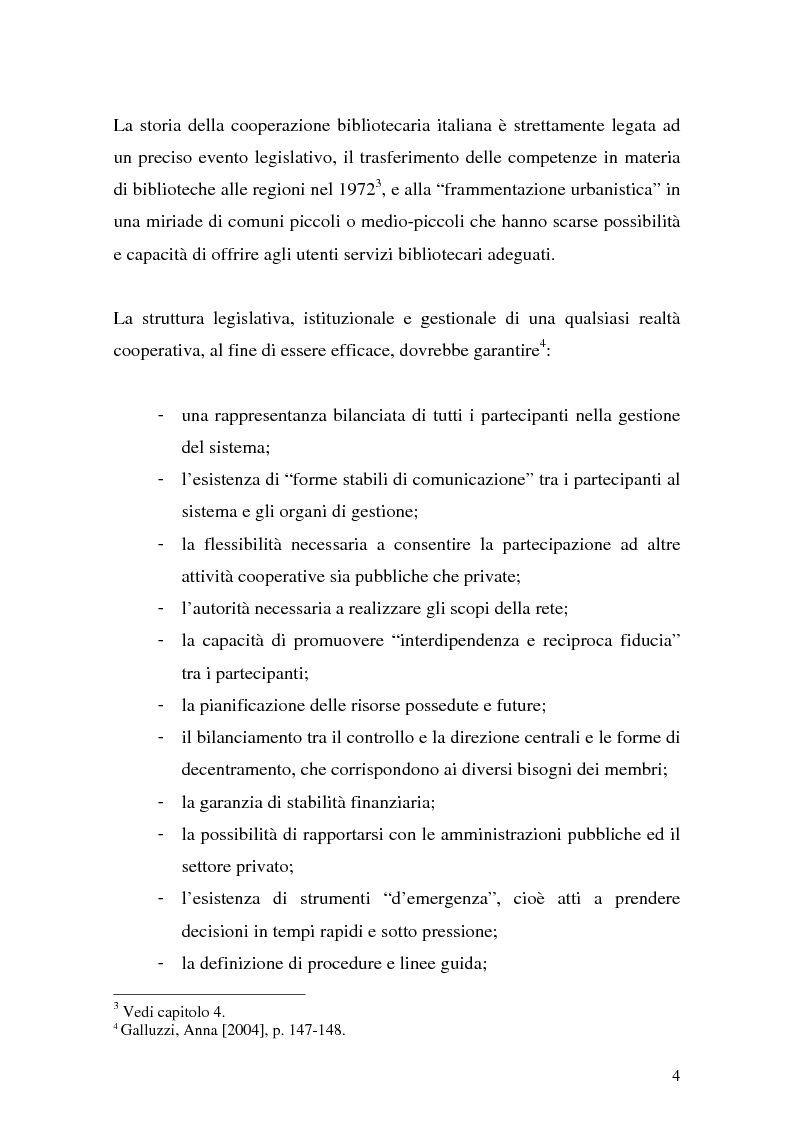 Anteprima della tesi: La cooperazione fra biblioteche pubbliche: sistemi e centri servizi, Pagina 2