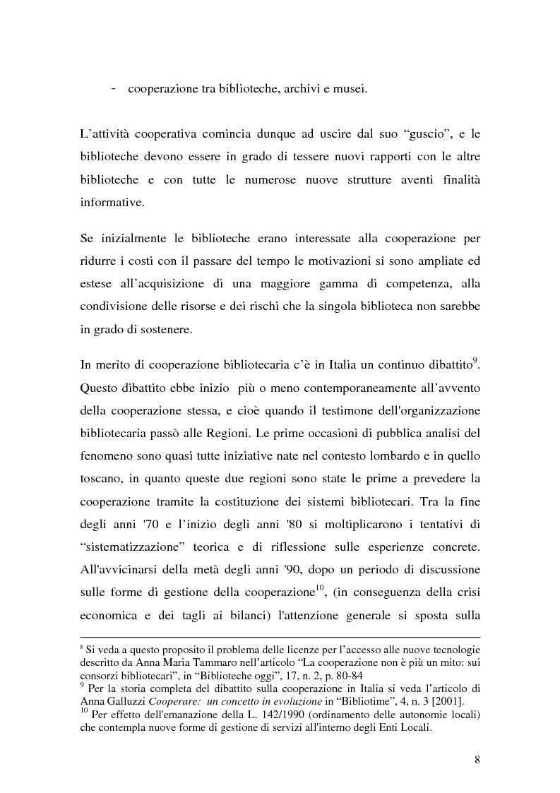 Anteprima della tesi: La cooperazione fra biblioteche pubbliche: sistemi e centri servizi, Pagina 6