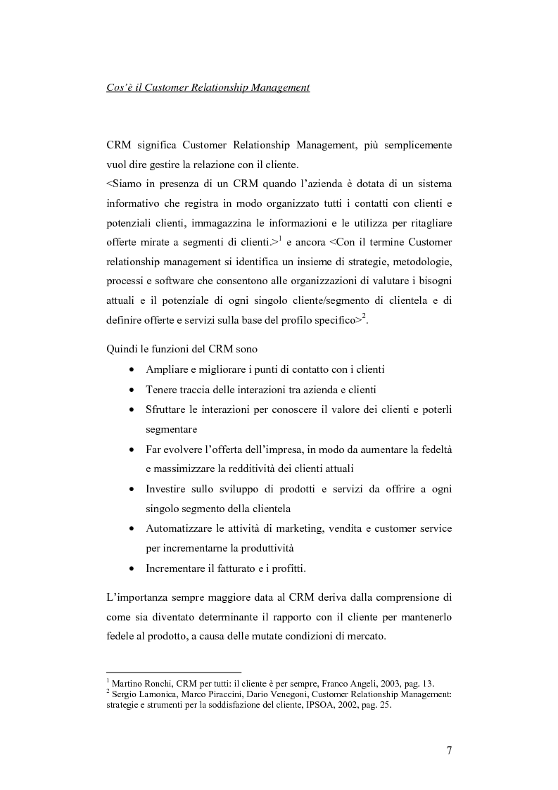 Anteprima della tesi: CRM e sistemi informativi a supporto, Pagina 3
