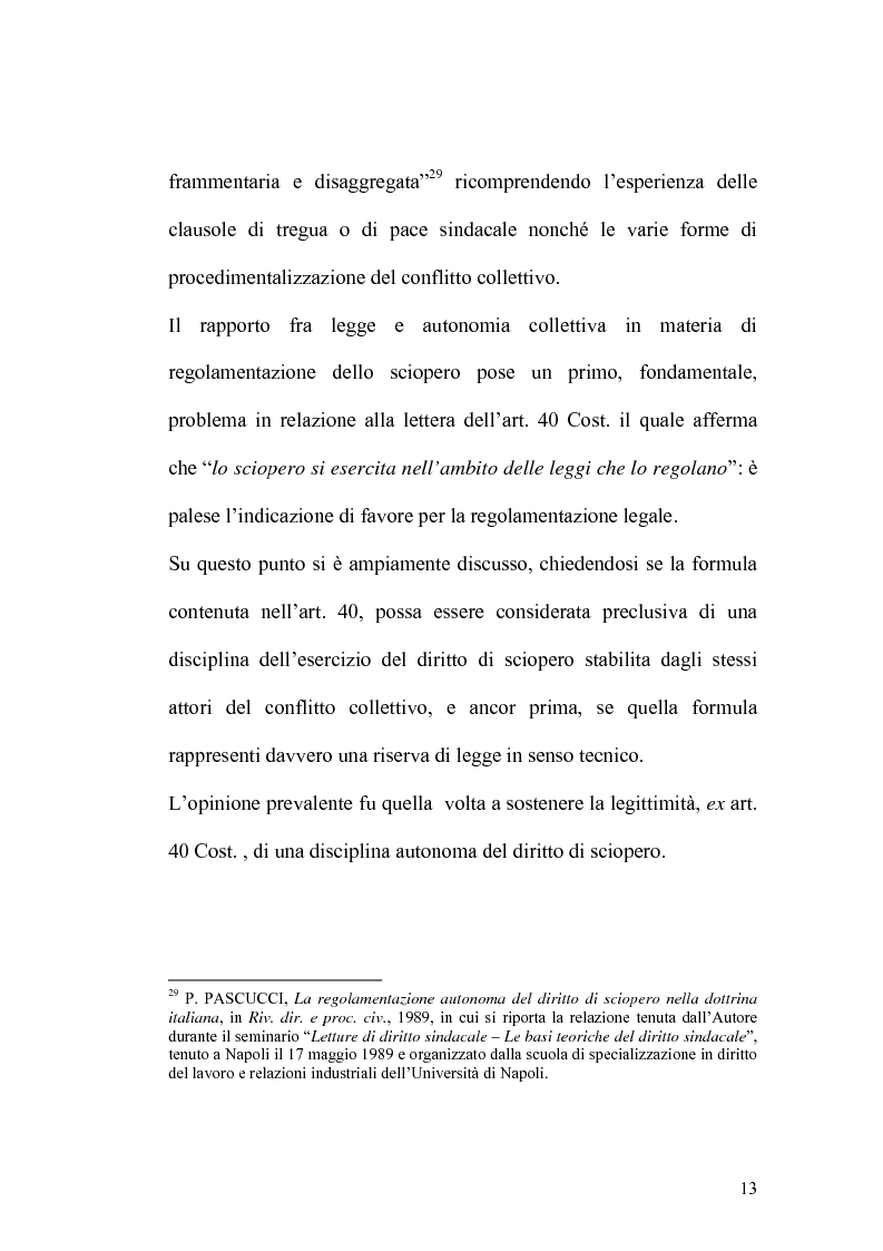 Anteprima della tesi: Sciopero nei servizi pubblici essenziali ed apparato sanzionatorio, Pagina 13