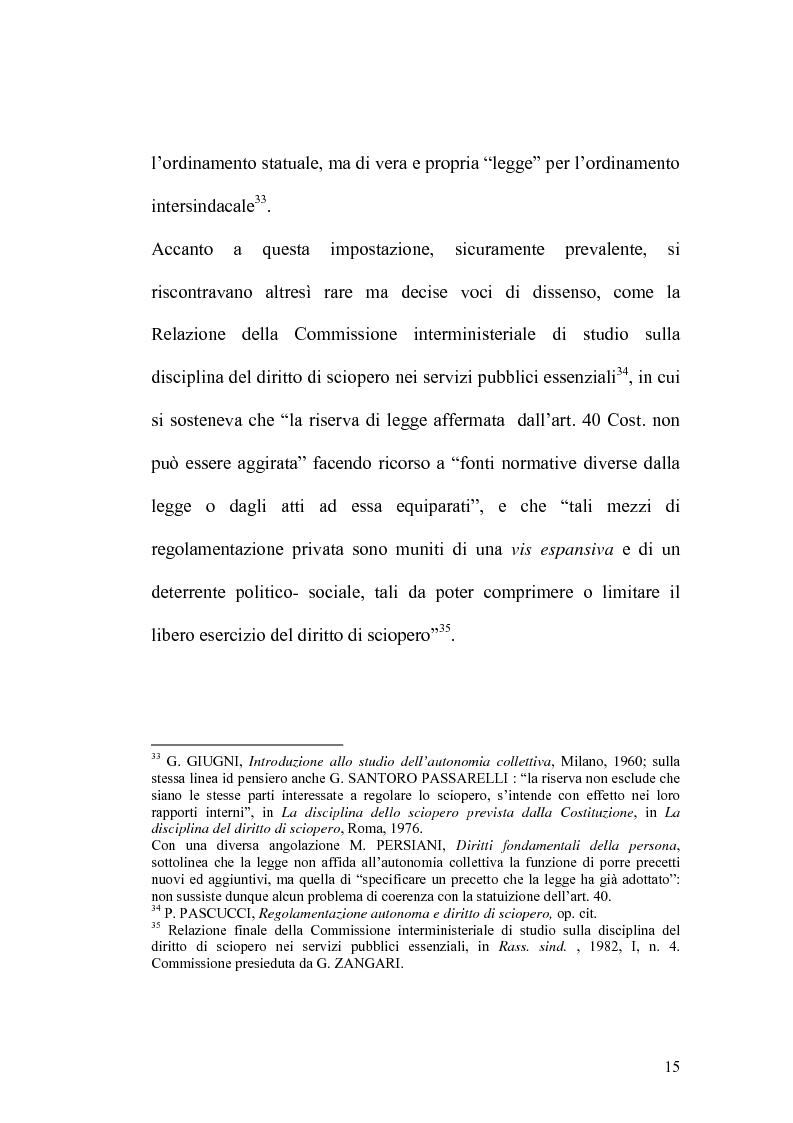 Anteprima della tesi: Sciopero nei servizi pubblici essenziali ed apparato sanzionatorio, Pagina 15