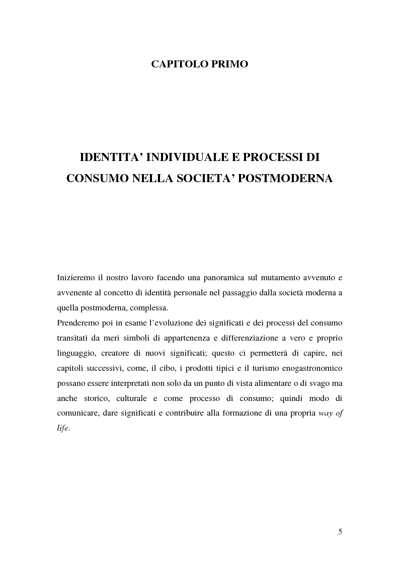Anteprima della tesi: Prodotti tipici e turismo enogastronomico: come valorizzare un territorio, Pagina 3