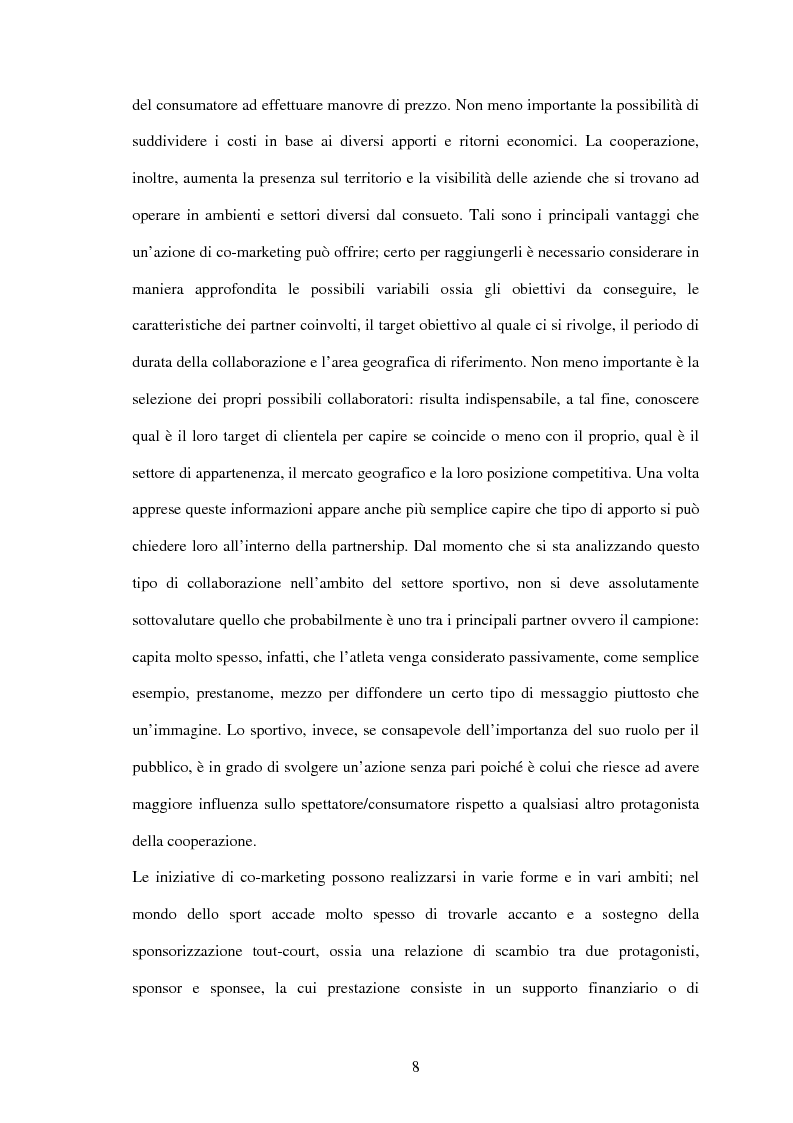 Anteprima della tesi: Il settore sportivo tra co-marketing e sponsorizzazione: il caso Ducati-Fila, Pagina 6