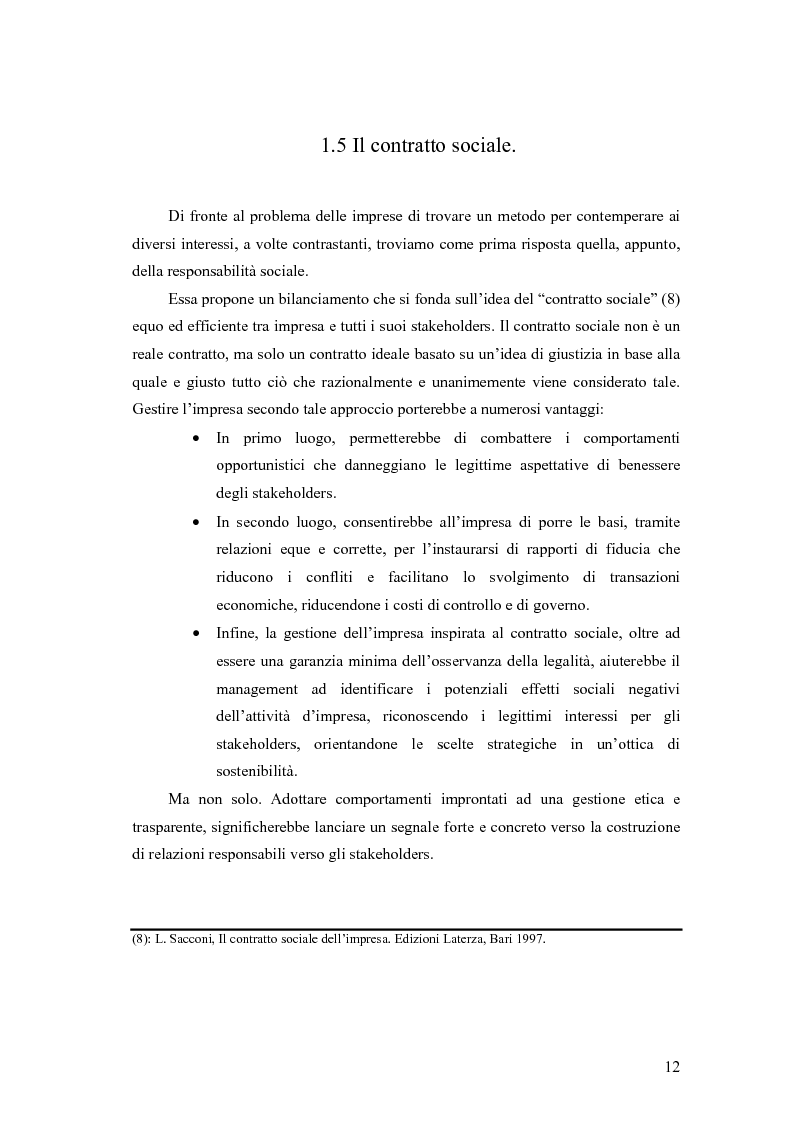 Anteprima della tesi: La responsabilità sociale delle imprese nel settore agroalimentare; il caso della C. Fiorucci spa, Pagina 12