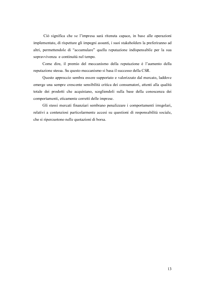 Anteprima della tesi: La responsabilità sociale delle imprese nel settore agroalimentare; il caso della C. Fiorucci spa, Pagina 13