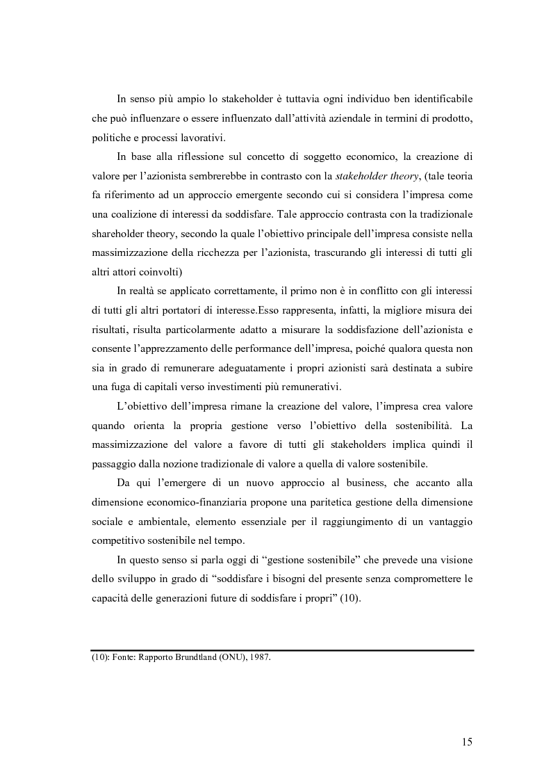 Anteprima della tesi: La responsabilità sociale delle imprese nel settore agroalimentare; il caso della C. Fiorucci spa, Pagina 15