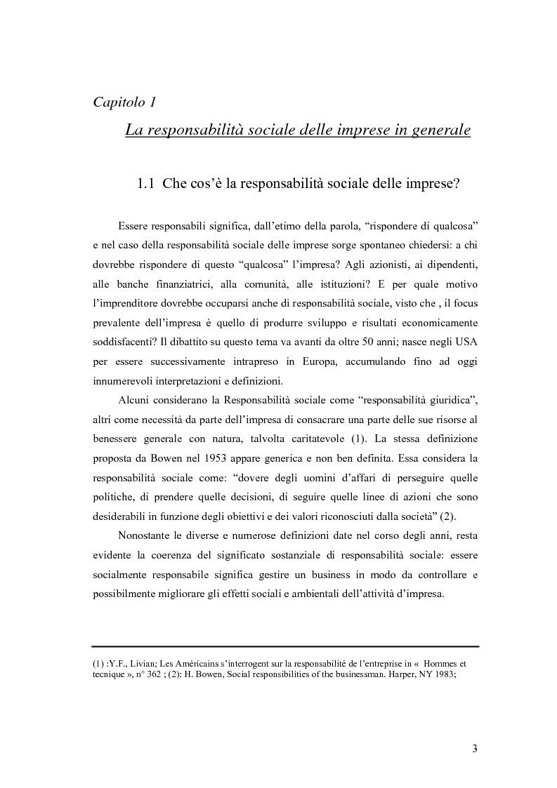 Anteprima della tesi: La responsabilità sociale delle imprese nel settore agroalimentare; il caso della C. Fiorucci spa, Pagina 3
