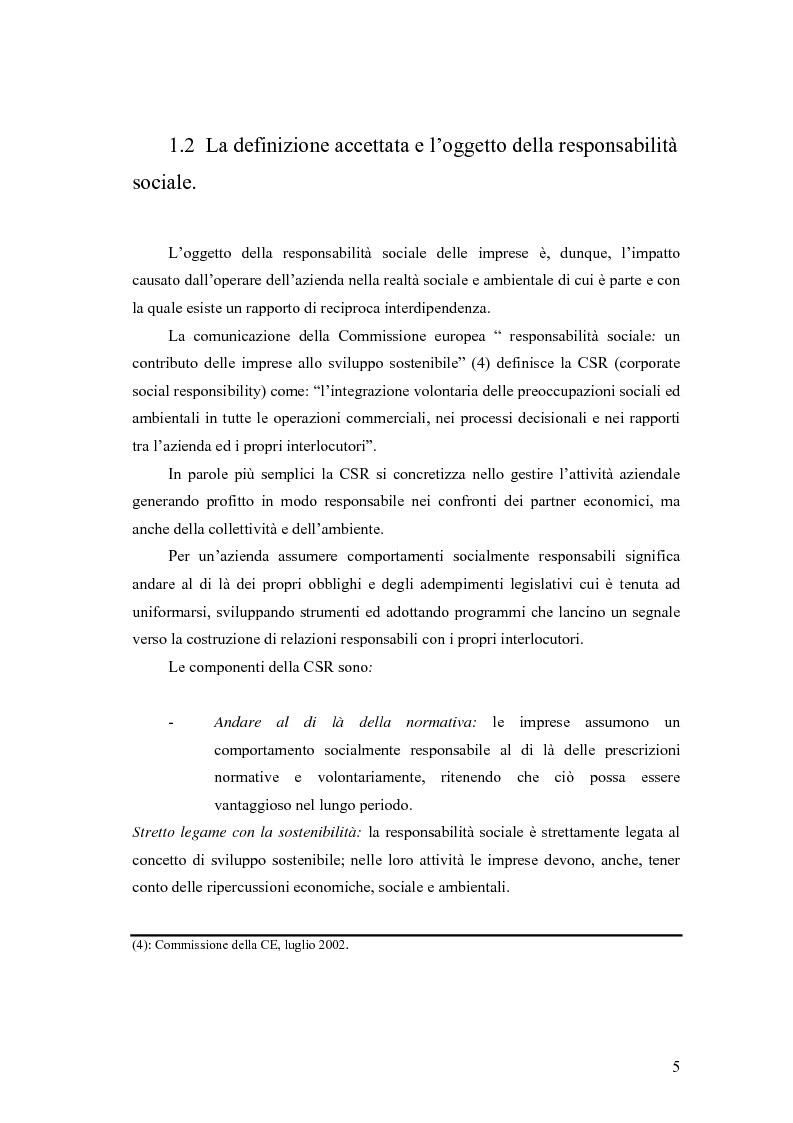 Anteprima della tesi: La responsabilità sociale delle imprese nel settore agroalimentare; il caso della C. Fiorucci spa, Pagina 5