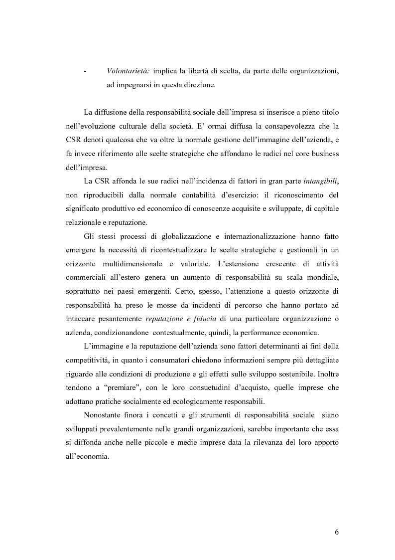 Anteprima della tesi: La responsabilità sociale delle imprese nel settore agroalimentare; il caso della C. Fiorucci spa, Pagina 6