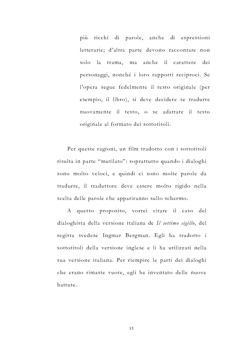 Anteprima della tesi: Traduzione filmica e adattamento al pubblico d'arrivo: il caso della versione italiana di ''Four Weddings and a Funeral'', Pagina 13