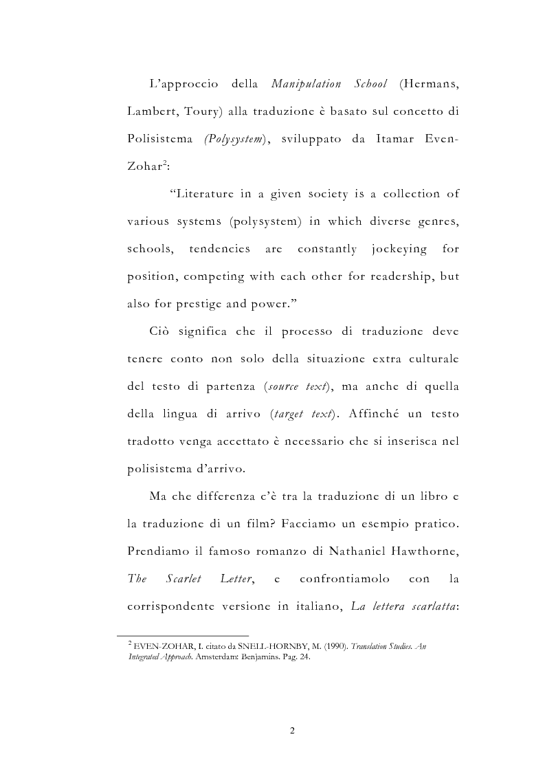 Anteprima della tesi: Traduzione filmica e adattamento al pubblico d'arrivo: il caso della versione italiana di ''Four Weddings and a Funeral'', Pagina 2
