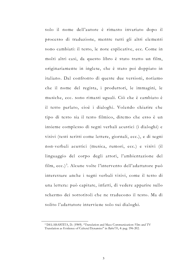 Anteprima della tesi: Traduzione filmica e adattamento al pubblico d'arrivo: il caso della versione italiana di ''Four Weddings and a Funeral'', Pagina 3
