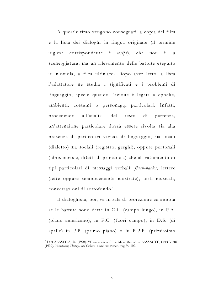 Anteprima della tesi: Traduzione filmica e adattamento al pubblico d'arrivo: il caso della versione italiana di ''Four Weddings and a Funeral'', Pagina 6