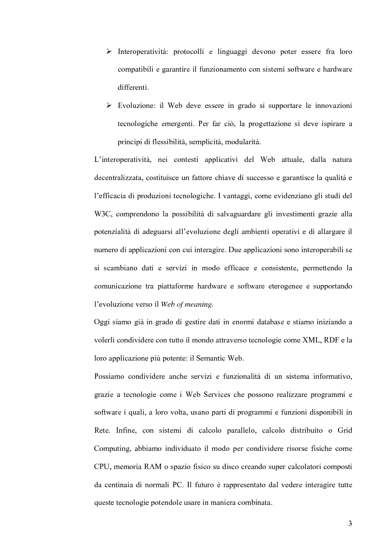Anteprima della tesi: Interoperatività e intercreatività in rete: dall'uso della semantica alla costruzione di conoscenza condivisa, Pagina 3