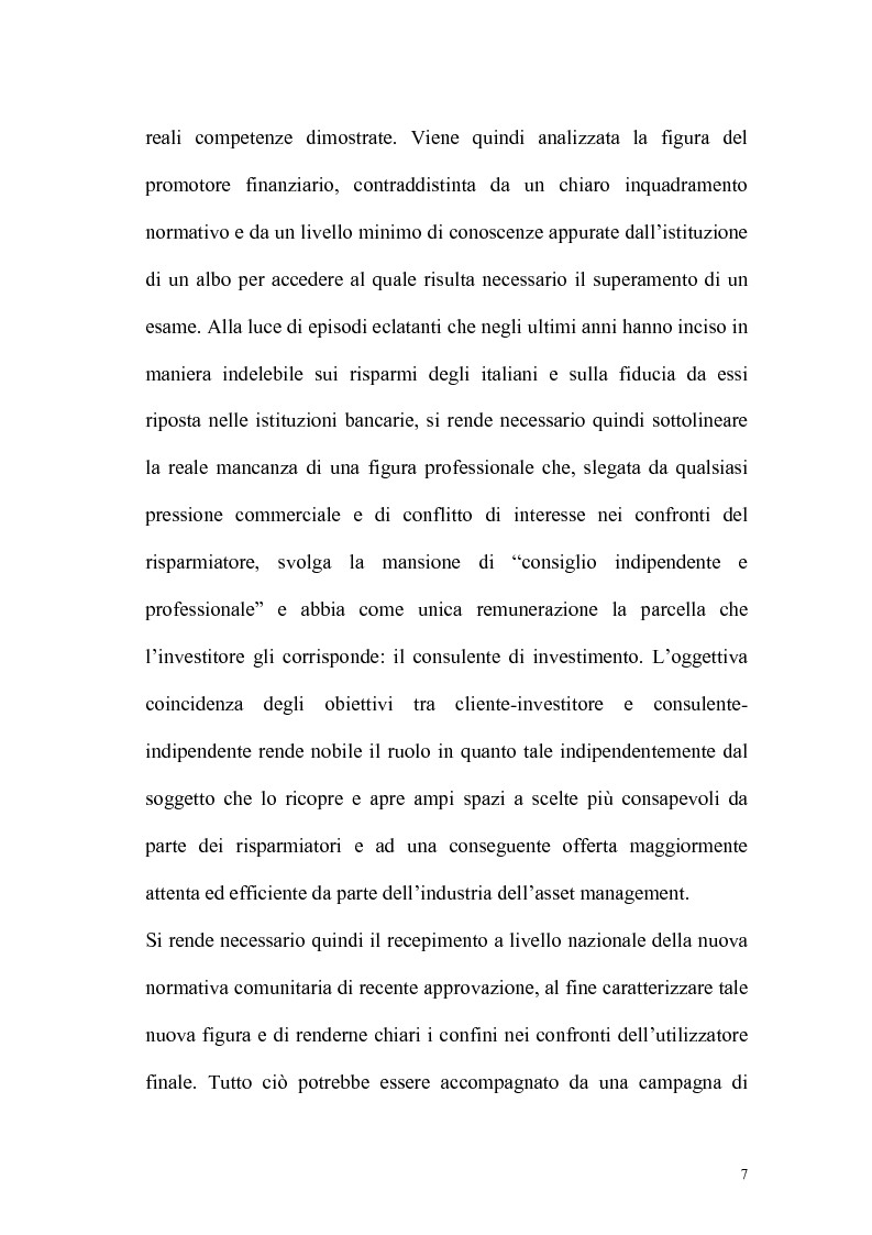Anteprima della tesi: Il consulente di investimento: una sfida di democrazia finanziaria, Pagina 4