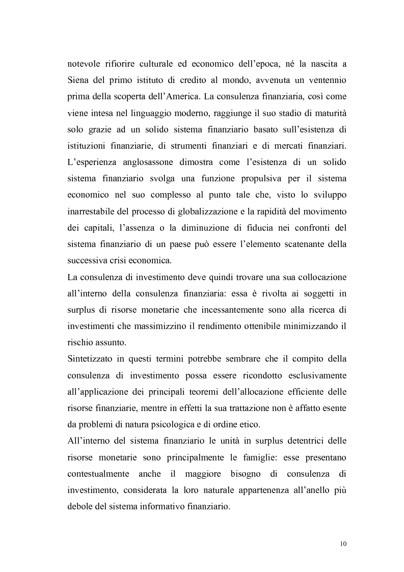 Anteprima della tesi: Il consulente di investimento: una sfida di democrazia finanziaria, Pagina 7