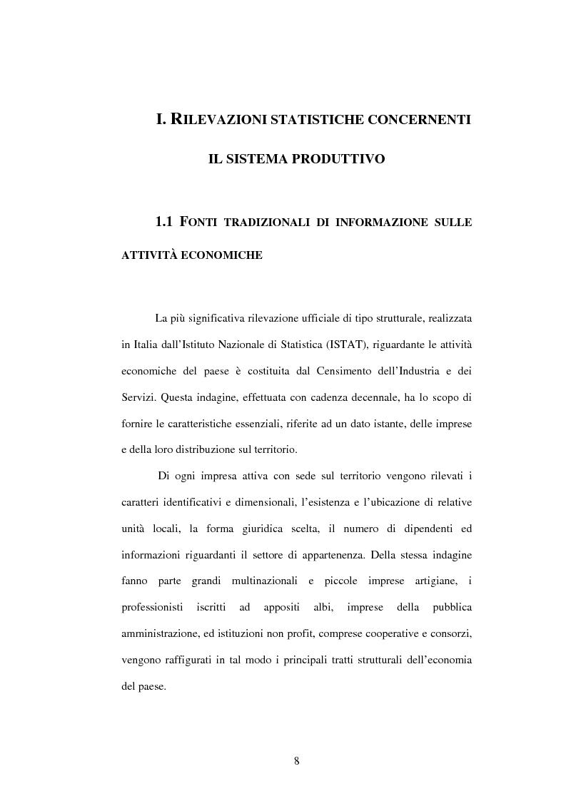 Anteprima della tesi: Dati su imprese e gruppi d'impresa: dagli archivi amministrativi alle fonti statistiche, Pagina 4