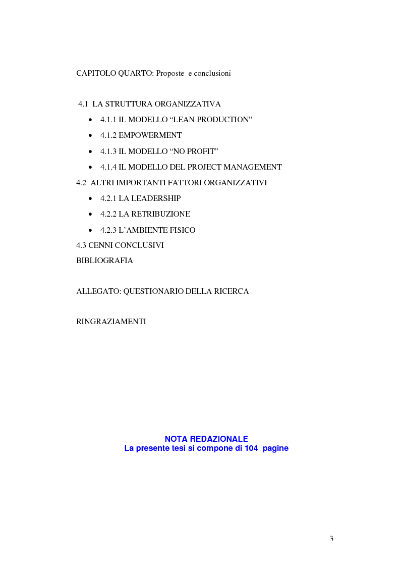 Indice della tesi: Gli aspetti ludici del lavoro, Pagina 3
