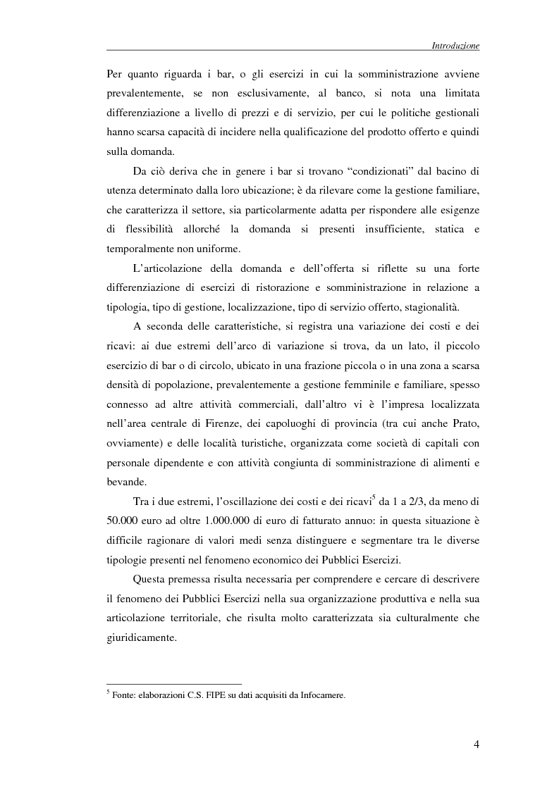 Anteprima della tesi: La tecnica Shift-Share: un'applicazione sui dati dei Pubblici Esercizi del Comune di Prato, Pagina 4