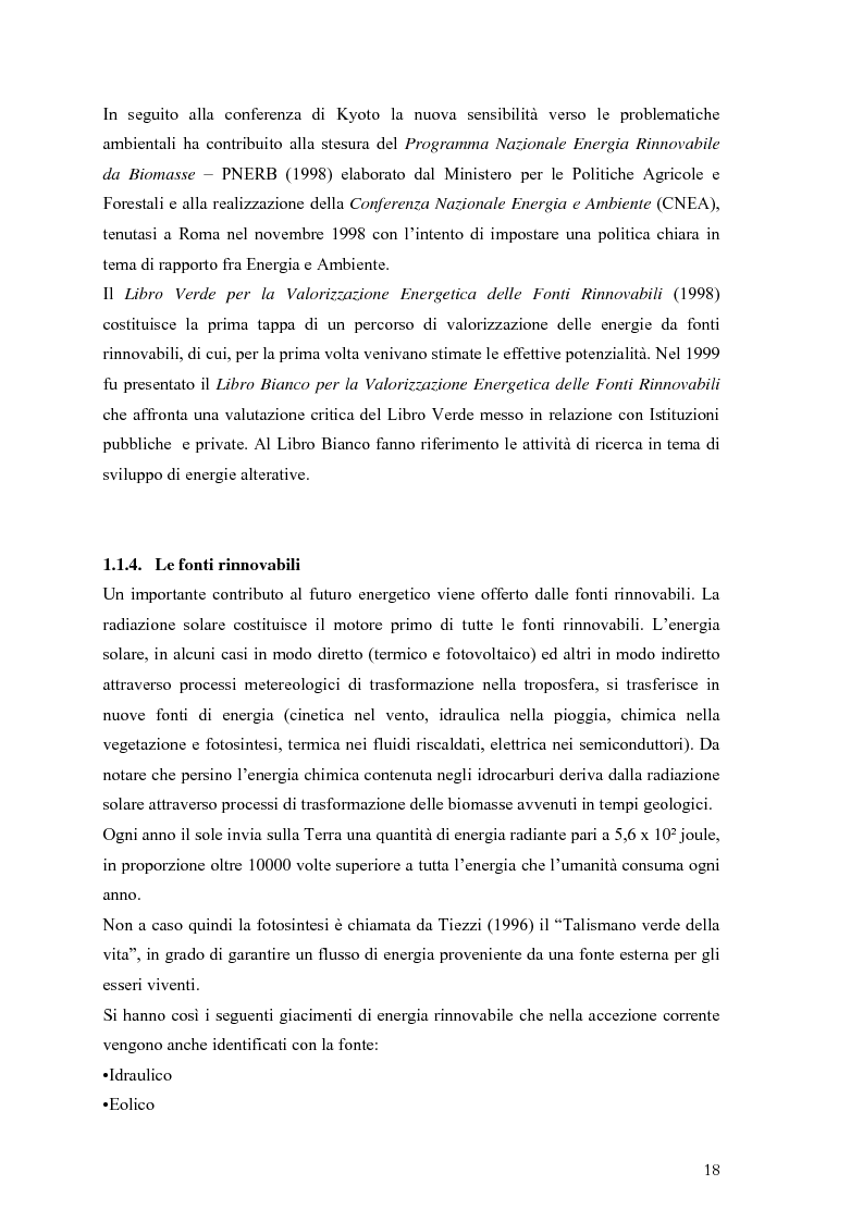 Anteprima della tesi: Analisi e caratteristiche di una nuova filiera di biocarburanti in Toscana, Pagina 12