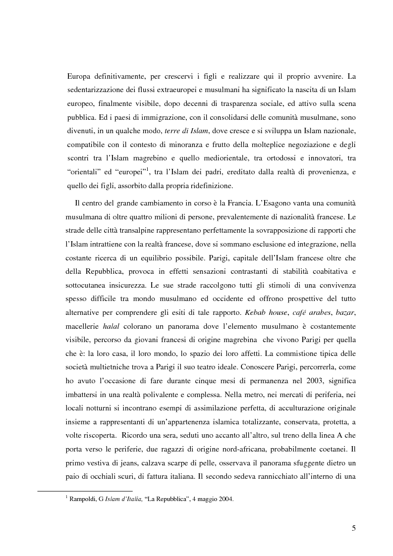 Anteprima della tesi: Terre di Islam. Italia e Francia nel mutare di un rapporto., Pagina 2