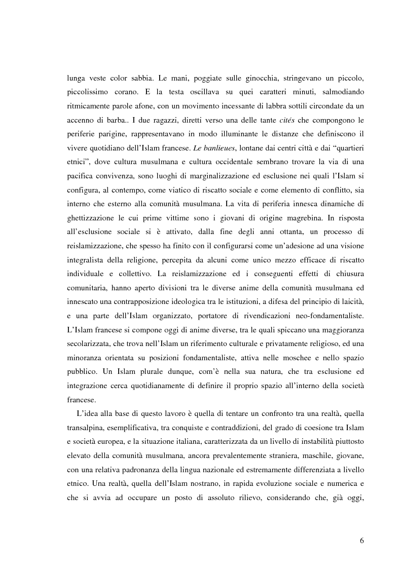 Anteprima della tesi: Terre di Islam. Italia e Francia nel mutare di un rapporto., Pagina 3