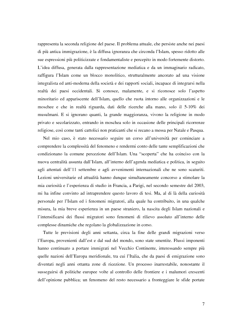 Anteprima della tesi: Terre di Islam. Italia e Francia nel mutare di un rapporto., Pagina 4