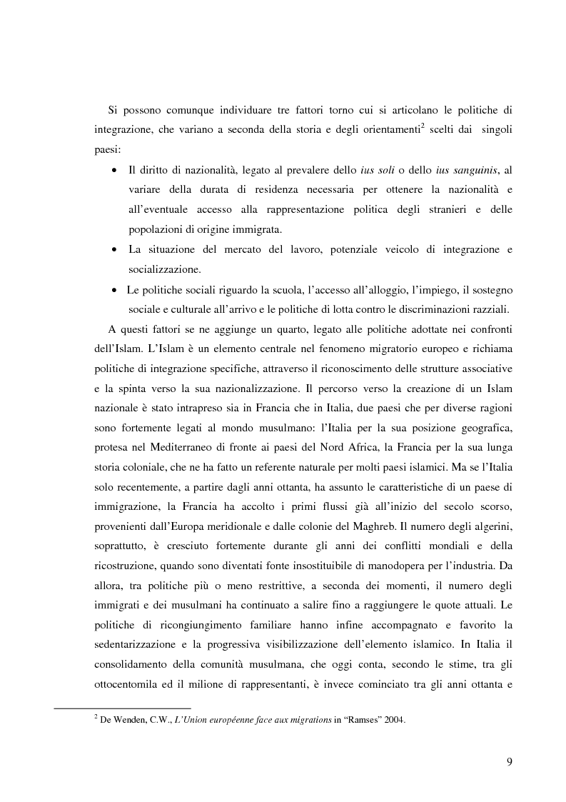 Anteprima della tesi: Terre di Islam. Italia e Francia nel mutare di un rapporto., Pagina 6