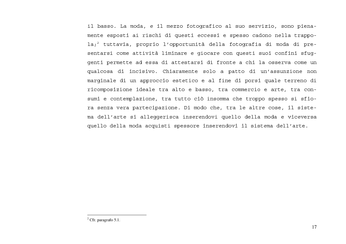 Anteprima della tesi: L'immagine sensibile e la sensibilità all'immagine. Estetica ed emozione nella fotografia di moda tra arte e business., Pagina 13