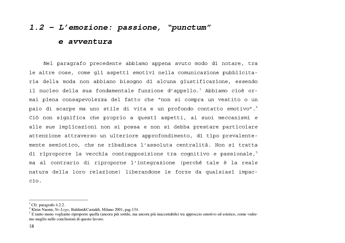 Anteprima della tesi: L'immagine sensibile e la sensibilità all'immagine. Estetica ed emozione nella fotografia di moda tra arte e business., Pagina 14