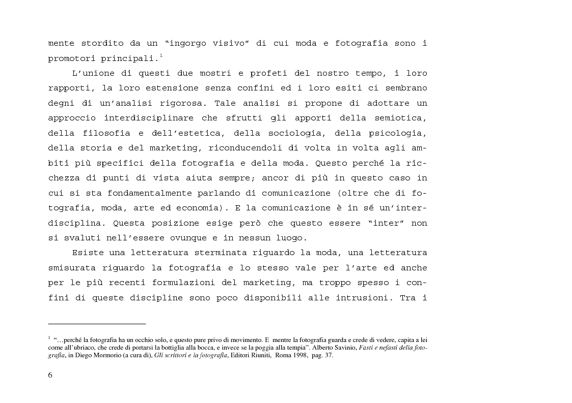 Anteprima della tesi: L'immagine sensibile e la sensibilità all'immagine. Estetica ed emozione nella fotografia di moda tra arte e business., Pagina 2
