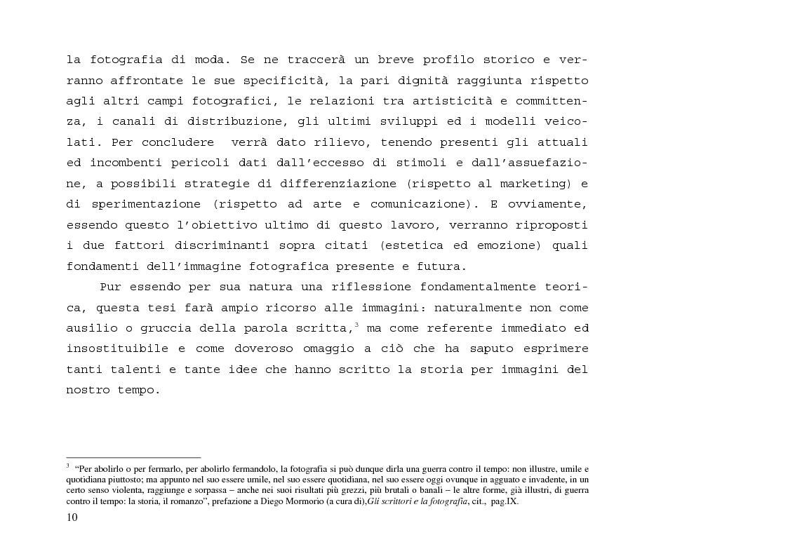 Anteprima della tesi: L'immagine sensibile e la sensibilità all'immagine. Estetica ed emozione nella fotografia di moda tra arte e business., Pagina 6