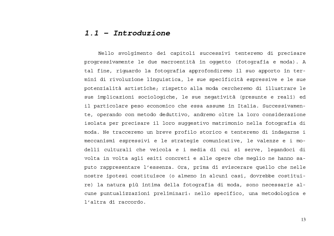 Anteprima della tesi: L'immagine sensibile e la sensibilità all'immagine. Estetica ed emozione nella fotografia di moda tra arte e business., Pagina 9