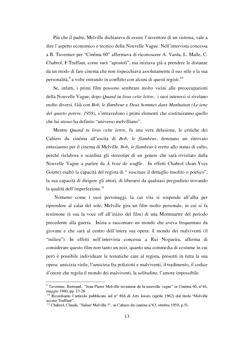Anteprima della tesi: Il cinema noir di Jean-Pierre Melville: la circolarità della simulazione, Pagina 10