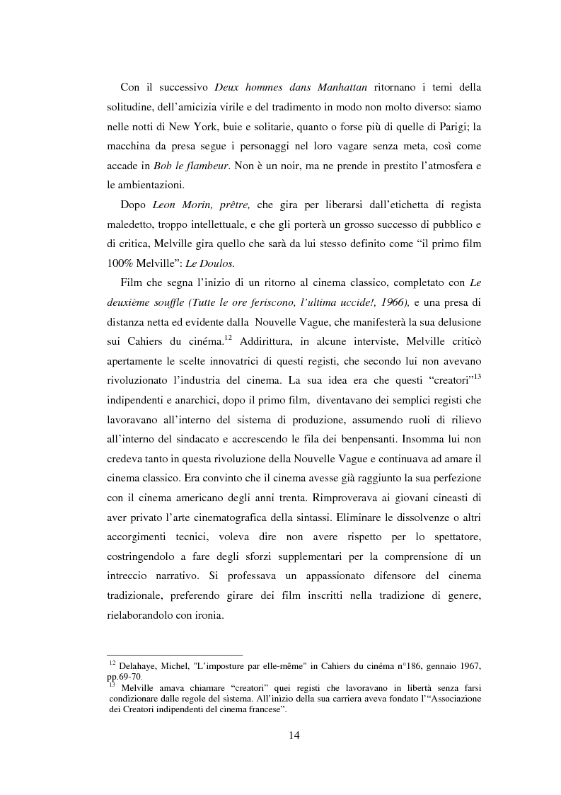 Anteprima della tesi: Il cinema noir di Jean-Pierre Melville: la circolarità della simulazione, Pagina 11